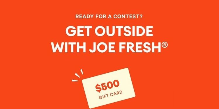 New Joe Fresh Contest is here for Canada. You can win free gift cards, trips, vacations and other great items today with Joe Fresh and You may just be the Winner!